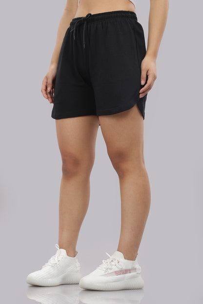 Funny Tales Black Shorts for Women