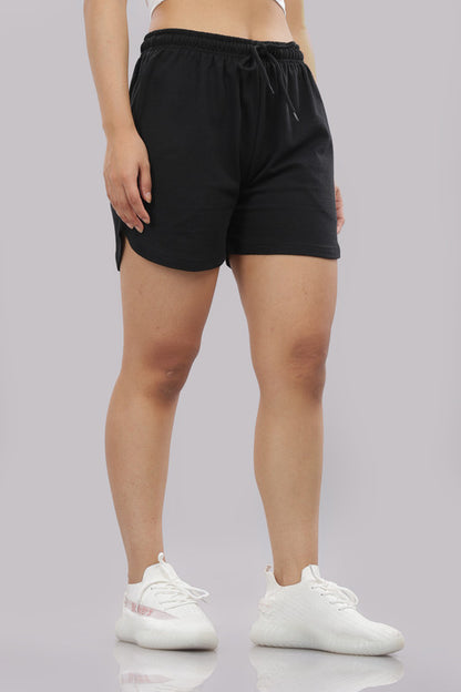 Funny Tales Black Shorts for Women