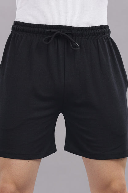 Funny Tales Black Shorts for Men