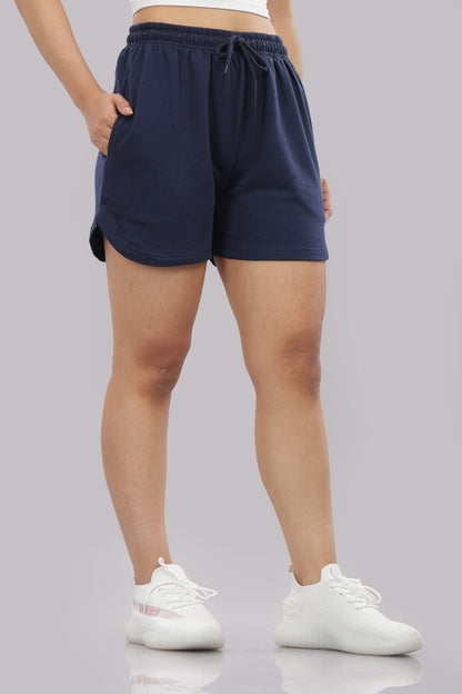 Funny Tales Navy Blue Shorts for Women