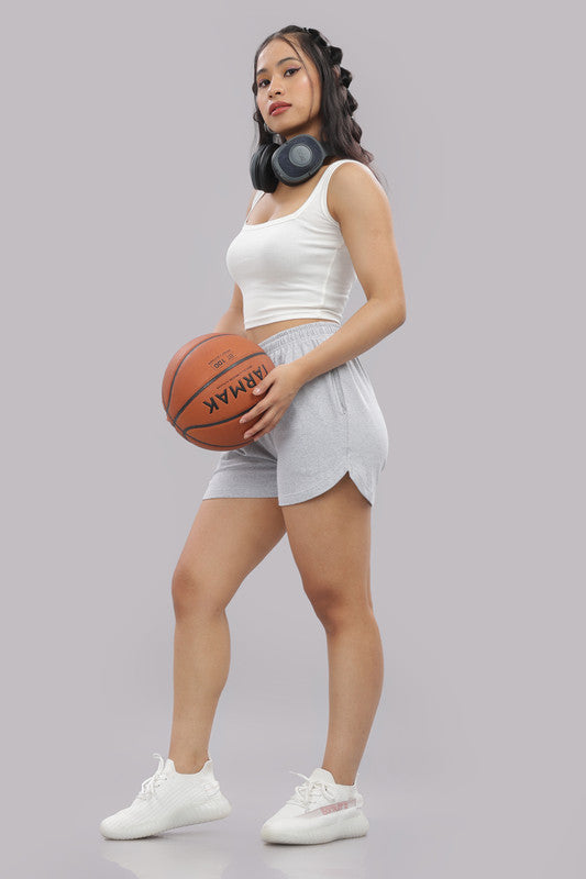 Funny Tales Grey Shorts for Women