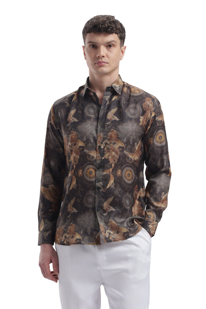 I'MHERE Essentials Black Eagle full sleeve shirt