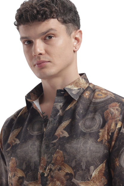 I'MHERE Essentials Black Eagle full sleeve shirt