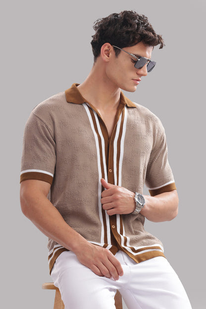 Funny Tales Premium Cotton Men’s 100% Cotton Textured Button-Down Polo Shirt – Casual Luxury