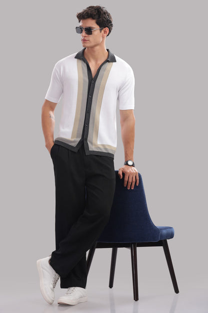Funny Tales Premium Cotton Men’s 100% Cotton Contrast Panel Polo Shirt – Modern Smart Casual
