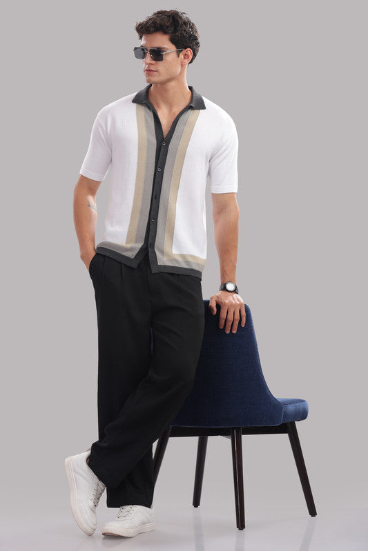 Funny Tales Premium Cotton Men’s 100% Cotton Contrast Panel Polo Shirt – Modern Smart Casual