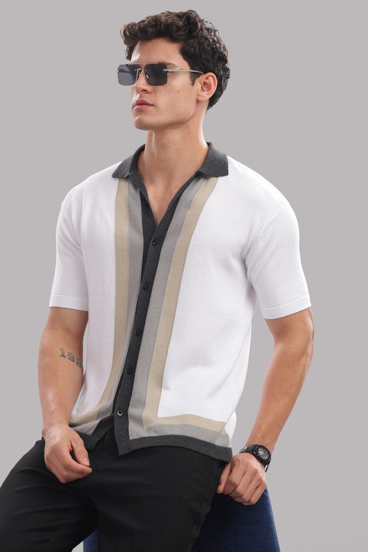 Funny Tales Premium Cotton Men’s 100% Cotton Contrast Panel Polo Shirt – Modern Smart Casual
