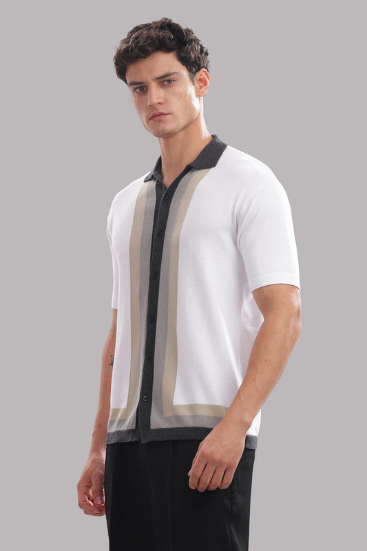 Funny Tales Premium Cotton Men’s 100% Cotton Contrast Panel Polo Shirt – Modern Smart Casual