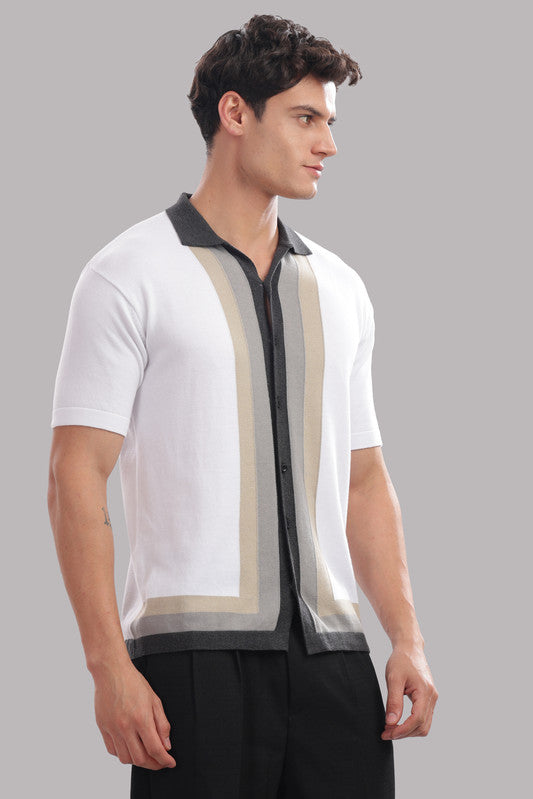 Funny Tales Premium Cotton Men’s 100% Cotton Contrast Panel Polo Shirt – Modern Smart Casual