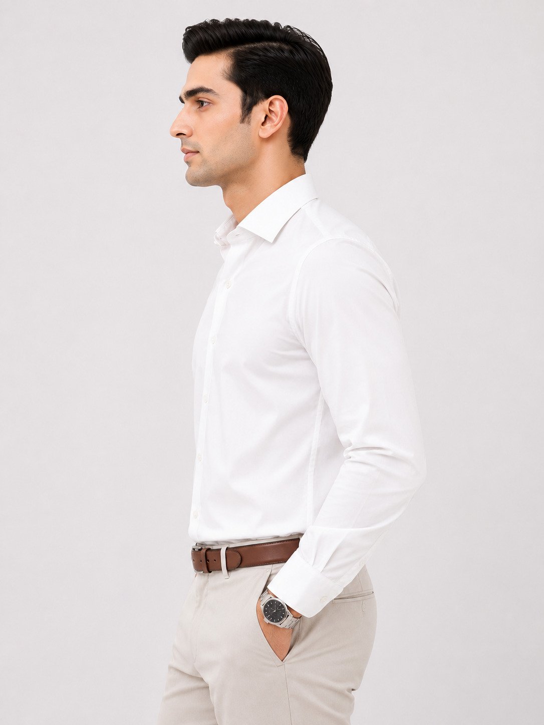 Apex White Formal Shirt