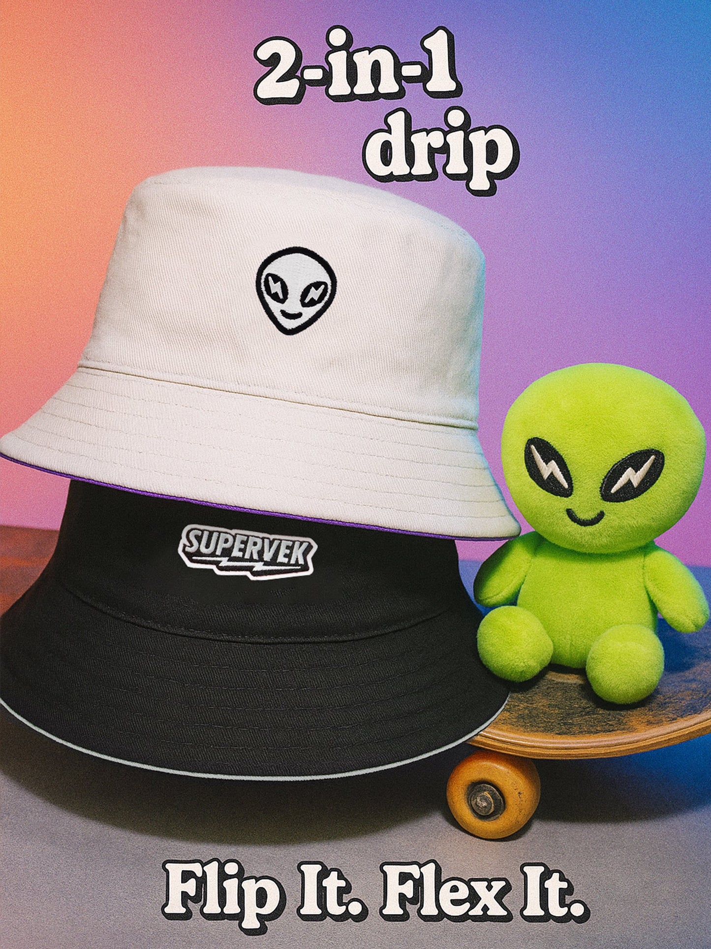 Alien Reversible Bucket Hat