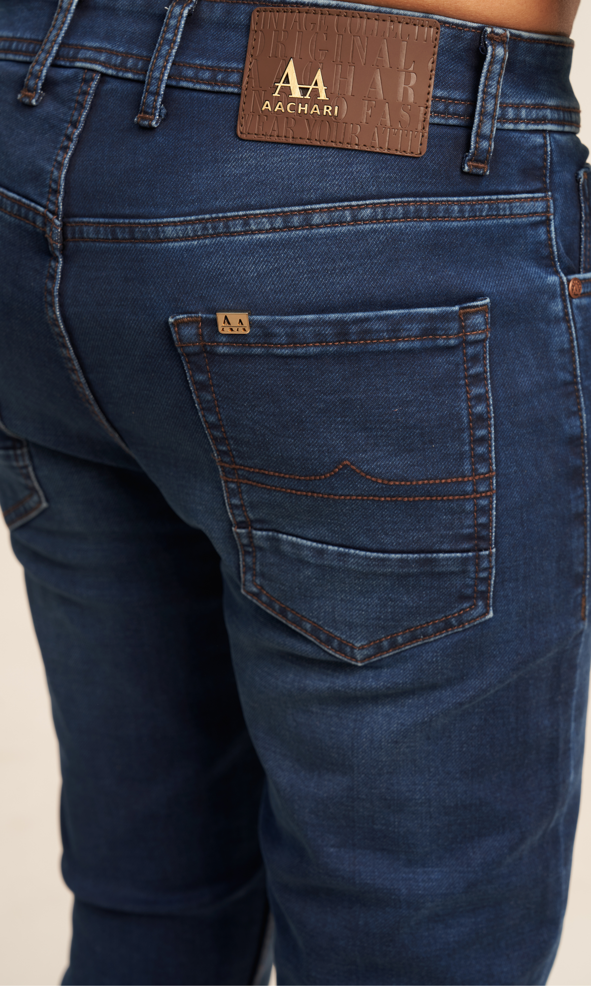 Dark Blue Slim Fit Aachari