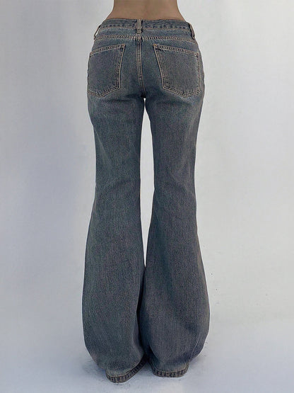 Ash Blue Tinted Y2K Bootcut Jeans