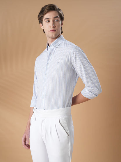 Lavender Regular Fit Formal Cotton Shirt for men (CORNA)