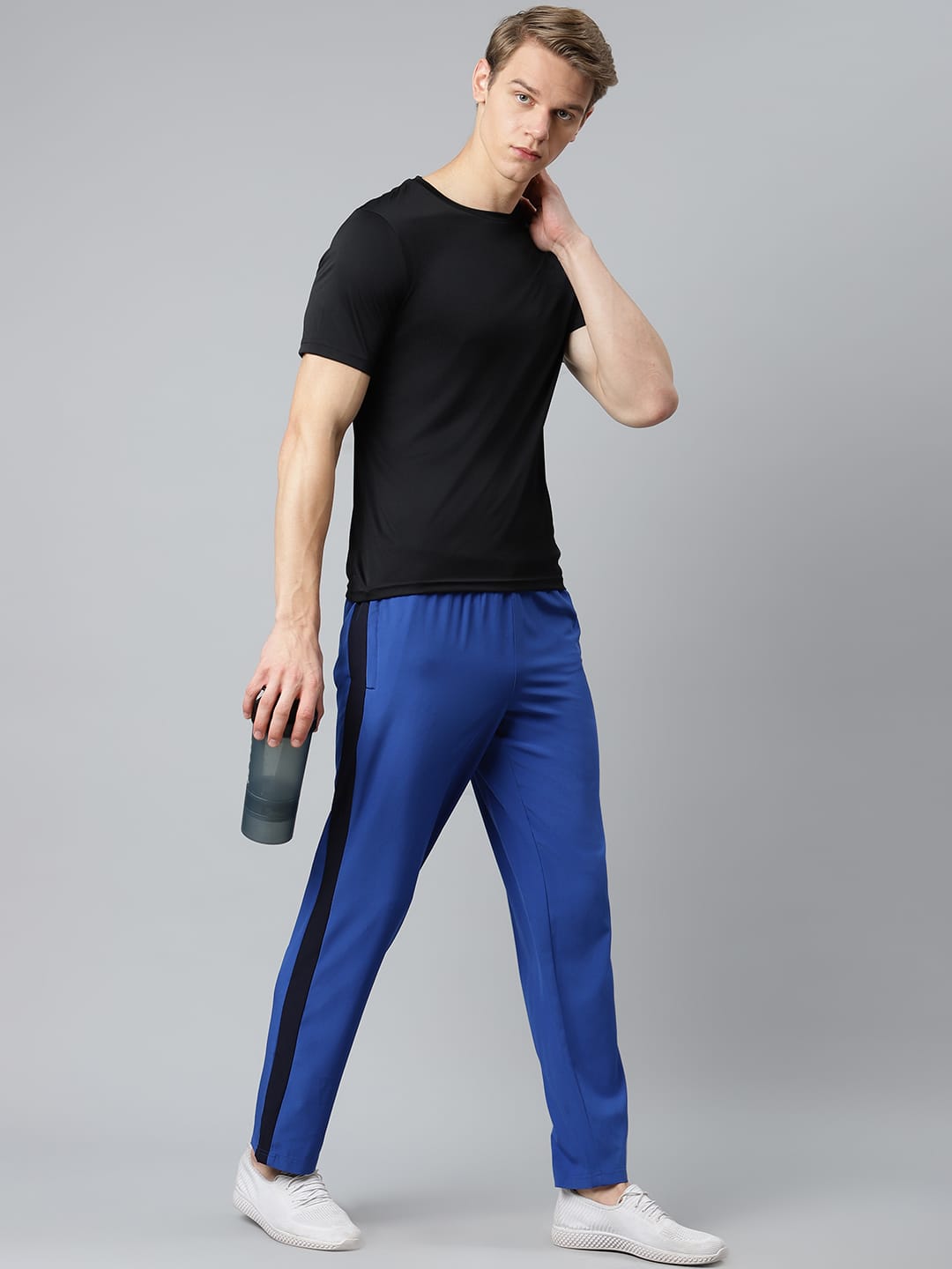 Alcis Men Blue Solid Track Pants