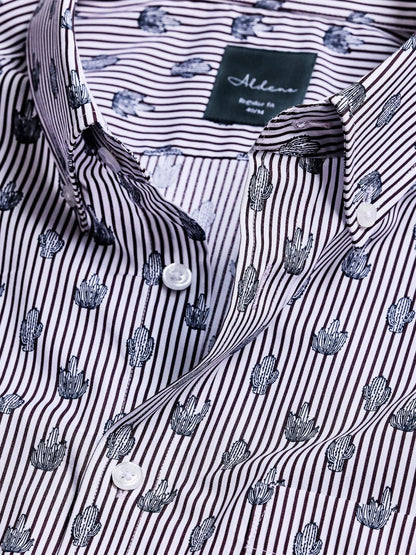 Regular Fit Cotton Brown Casual Shirt for Men (HEDON)
