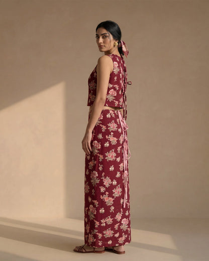 Red Floral Co-ord Set
