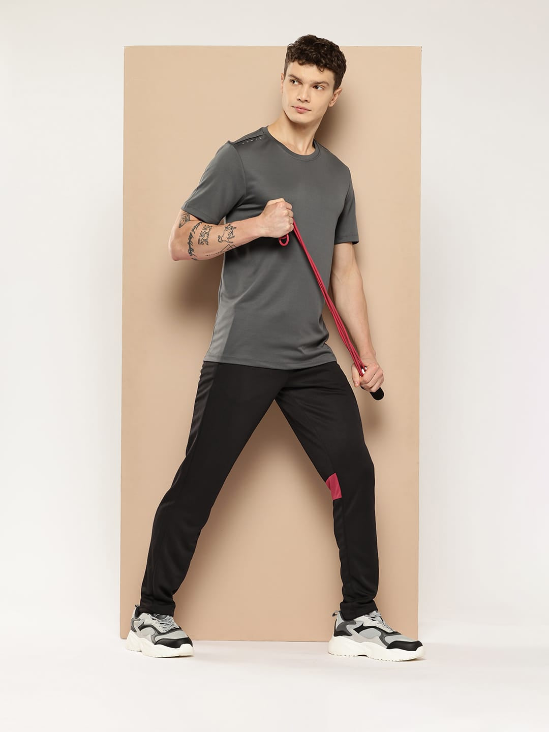 Alcis Men Black Printed Pant