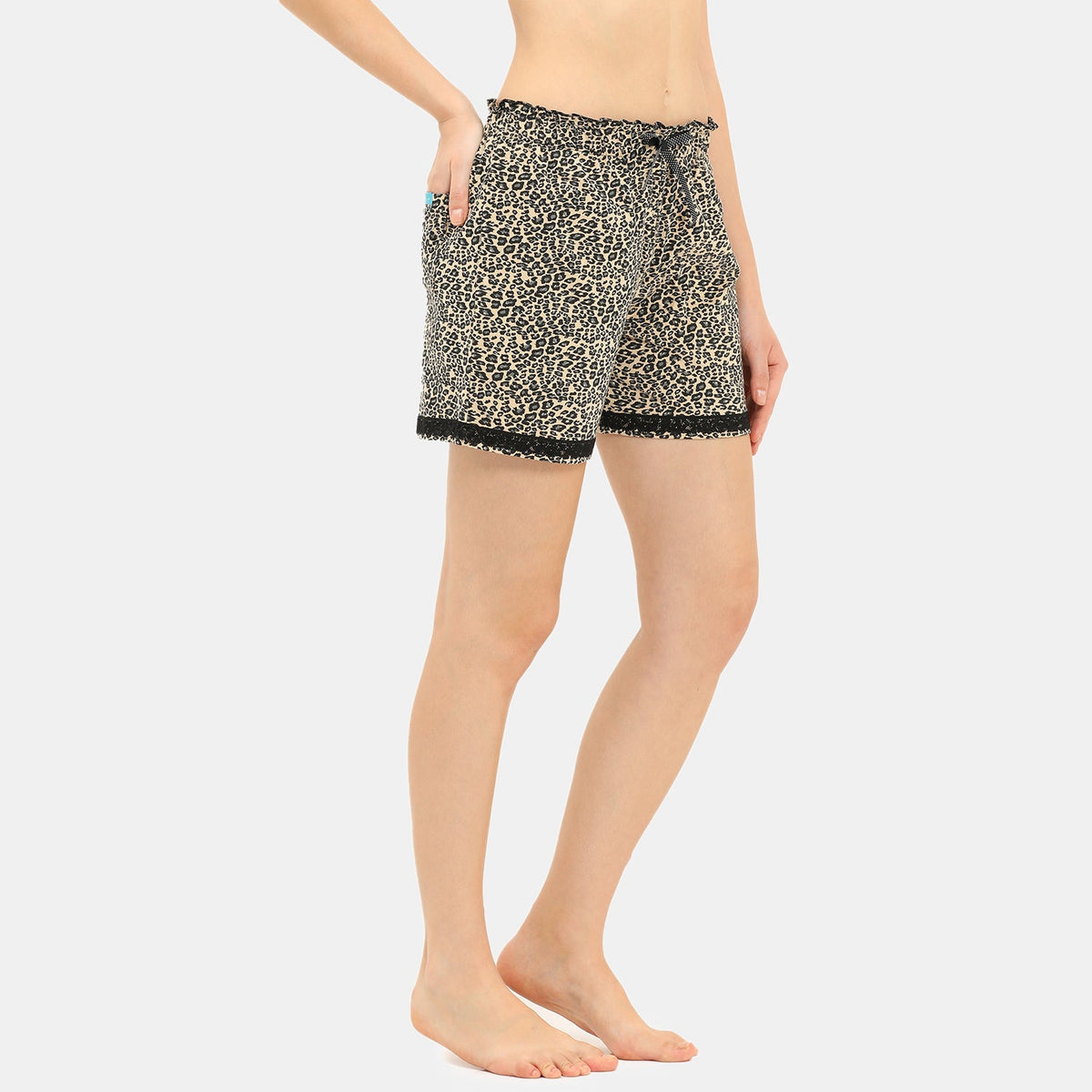 Envie Regular Fit Night Shorts Cheeta Pt - Assorted