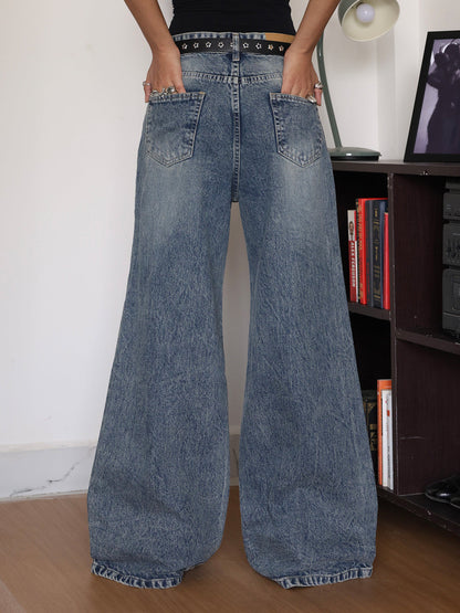 Polo Blue Tinted Super Wide Leg Jeans