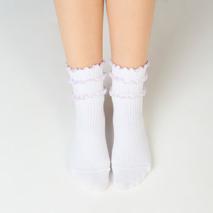 Women’s Frilled High Ankle Socks SocksXpress