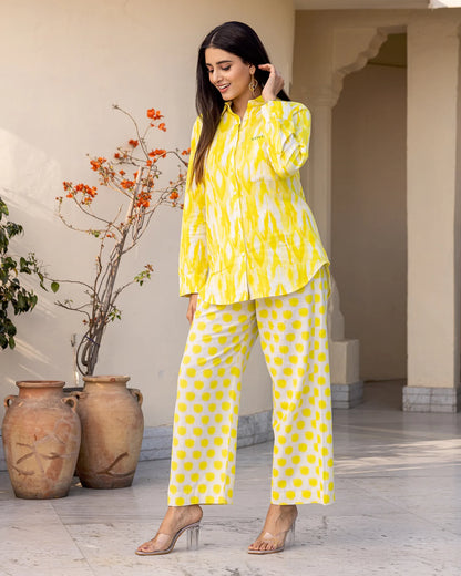 Sorbet Yellow Ikat Top