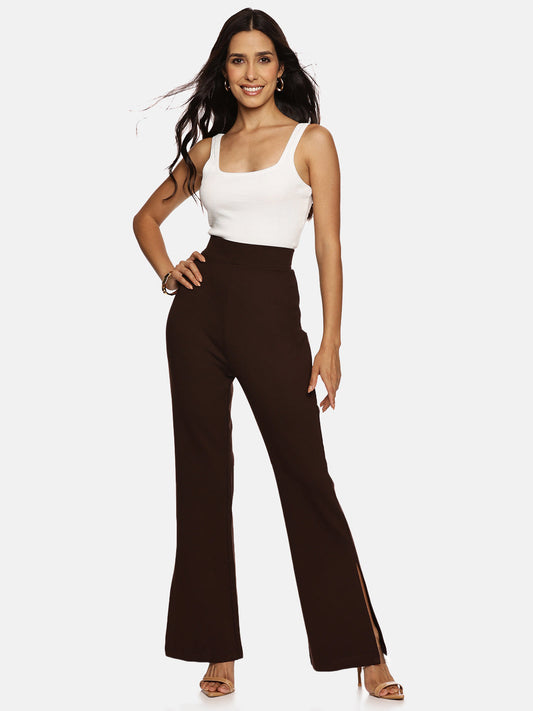 IS.U Mocha Flared Slit Pant
