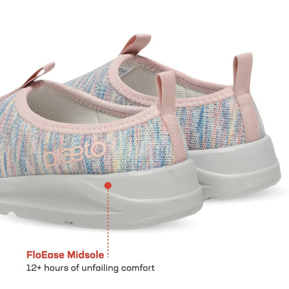 Women's EZPlay Pink & Grey Knit Slip-Ons