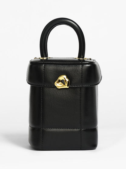 Dented Buckle Bucket Bag