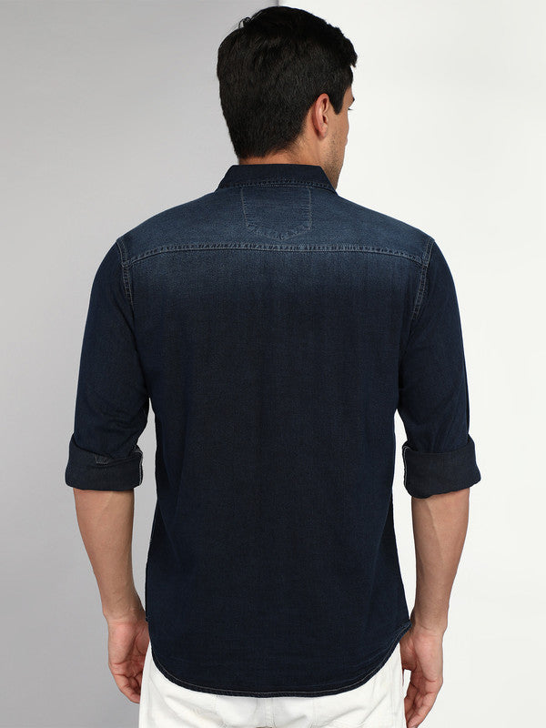 Kuons Avenue Men's Midnight Blue Denim Casual Shirt