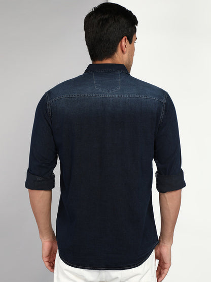 Kuons Avenue Men's Midnight Blue Denim Casual Shirt