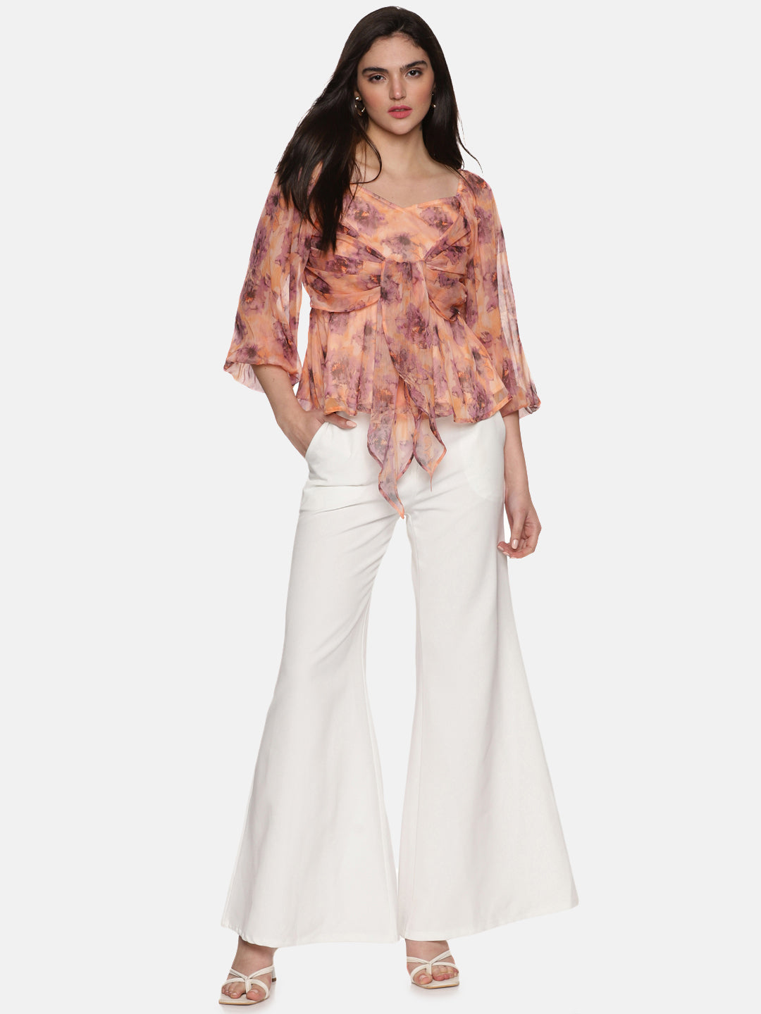 Buy Square Neck Top For Women In Peach