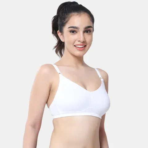 White t shirt bra Envie non wired non padded full coverage seamless bra invisible under clothes daily wear