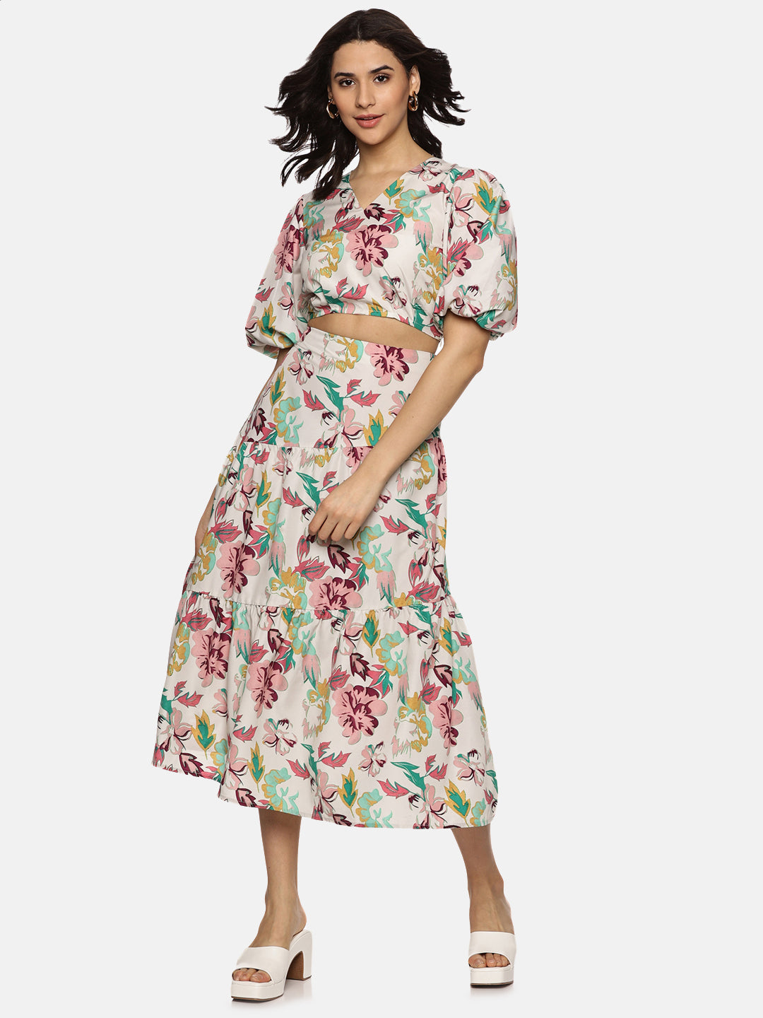 Buy Multicolor Midaxi Skirt For Women