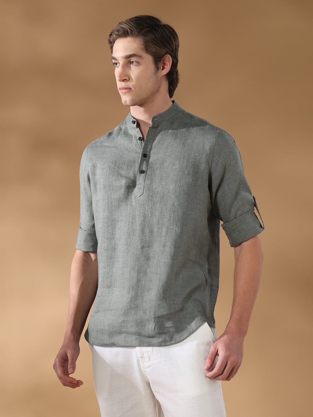 Olive Green Regular Fit Casual Cotton Shirt for men (DUSAN)