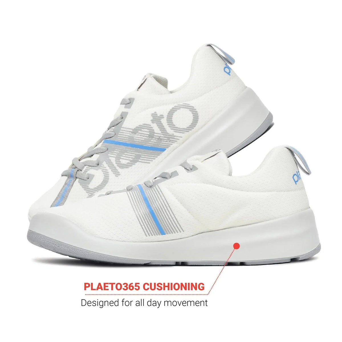 Men’s Slam 2.0 White Trainer Shoes Plaeto