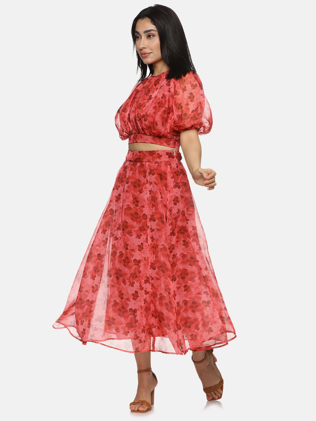 Buy Red Midaxi Skirt For Women