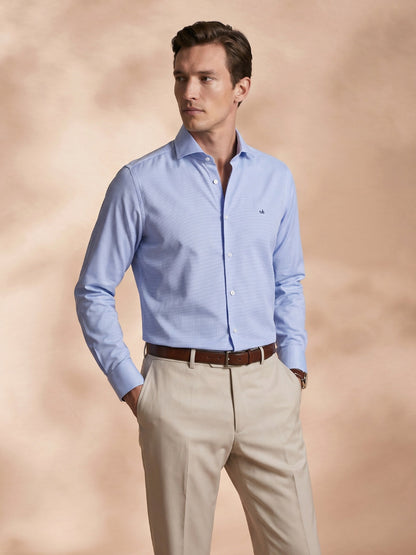 Regular Fit Cotton Blue Formal Shirt for Men (GRACE)
