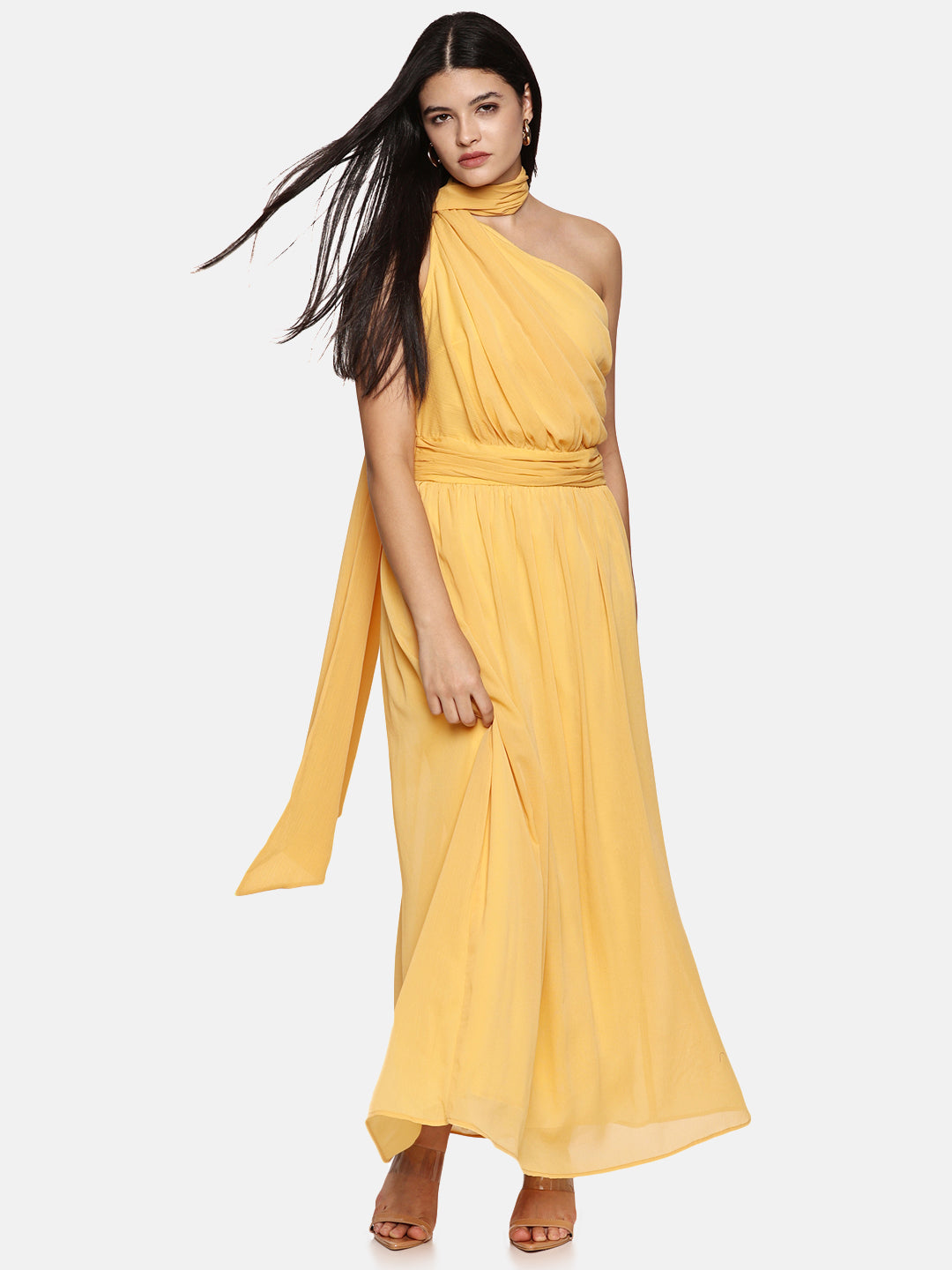 Buy one shoulder maxi dress