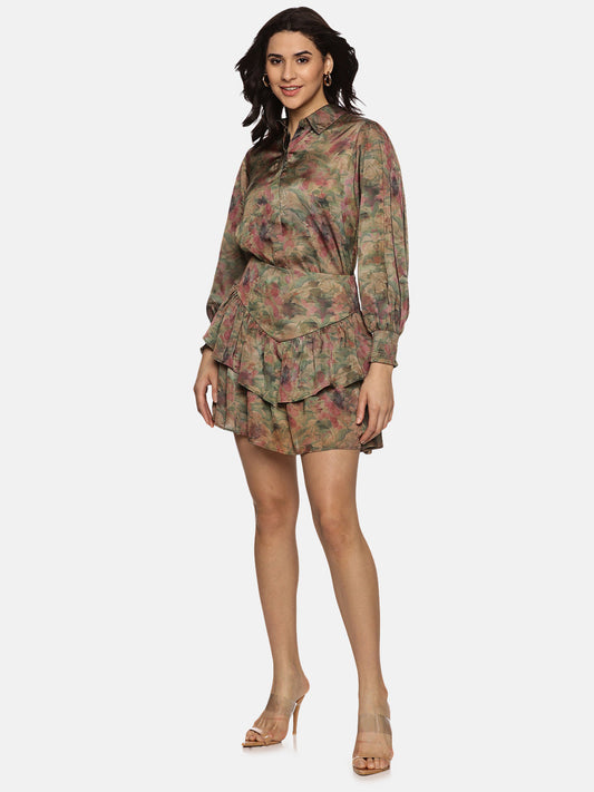 Buy Brown Mini Skirt For Women