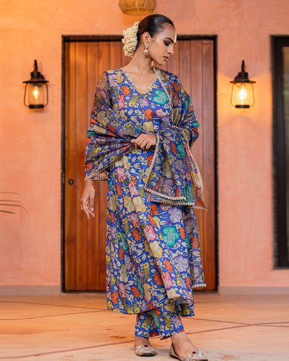 Multicolor Kalamkari Suit Set
