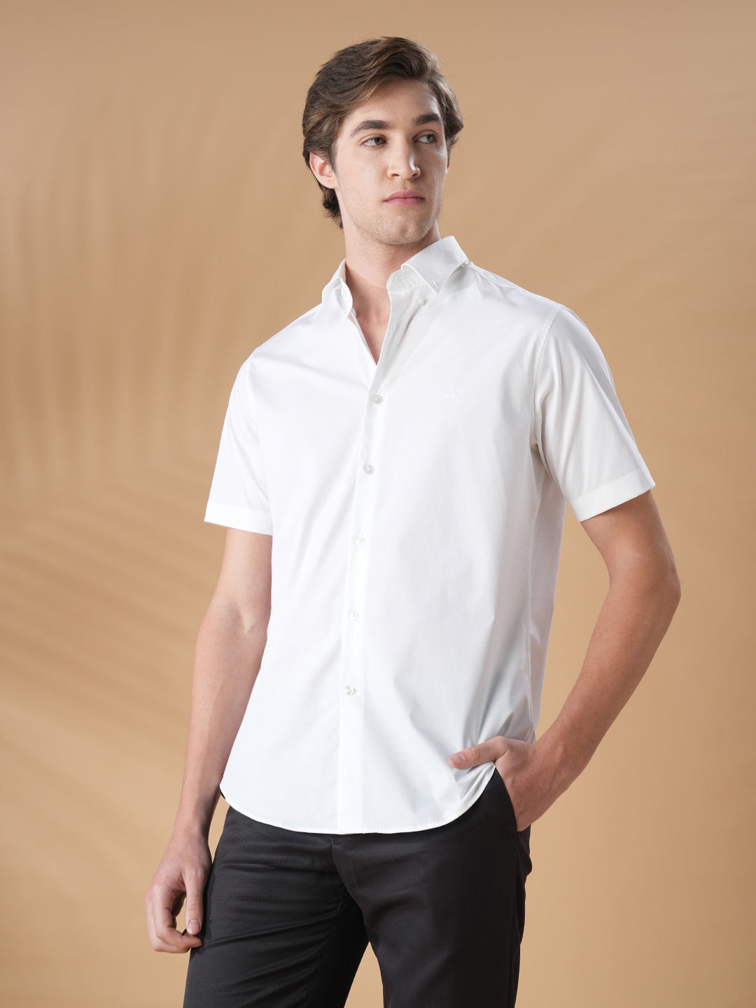 White Regular Fit Formal Cotton Shirt for men (CIPER)