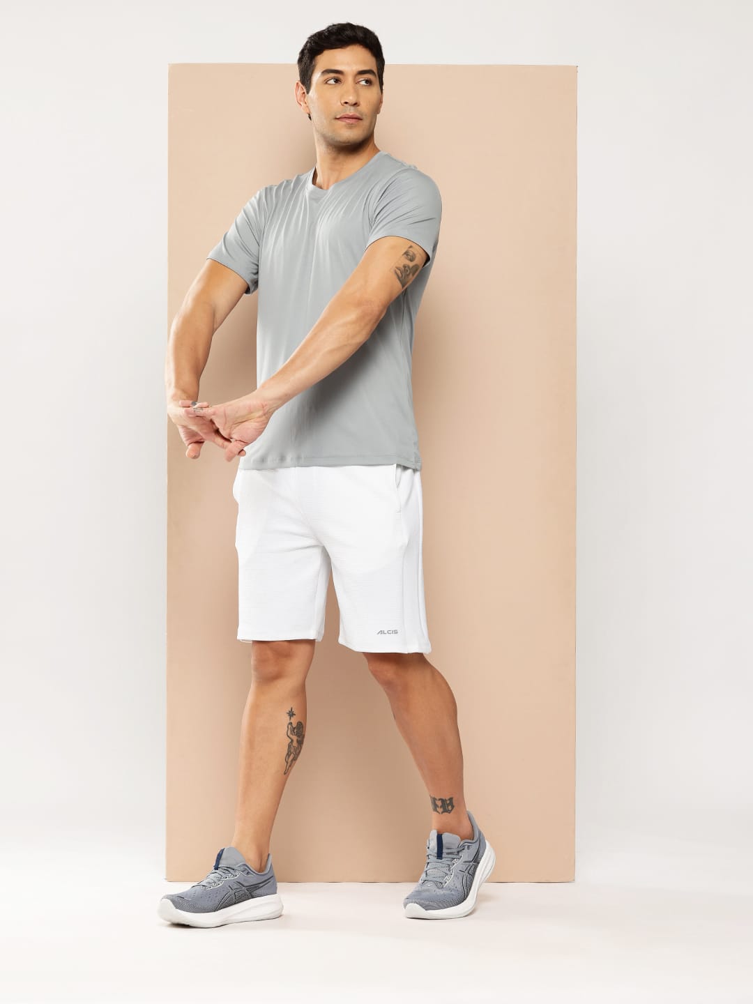 Alcis Men White Waffle Shorts