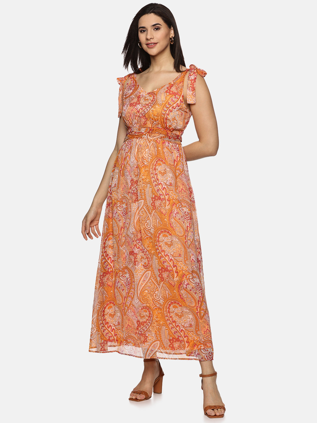 Buy V-Neck Maxi Dress For Women In Short Sleeve