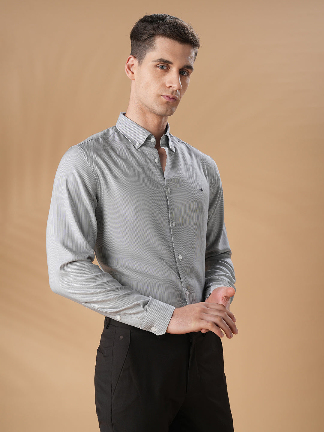 Grey Regular Fit Formal Other Shirt for men (CELIE)