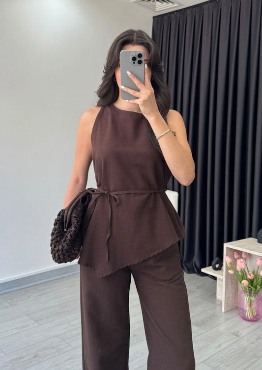 Asymmetrical Linen Co-ord Set