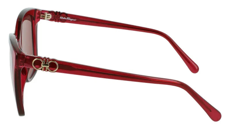 Salvatore Ferragamo Crystal Wine Woman Sunglasses
