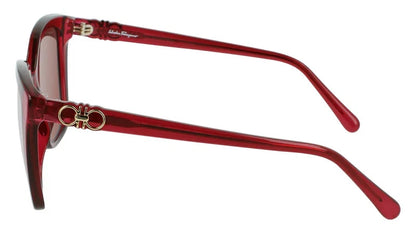 Salvatore Ferragamo Crystal Wine Woman Sunglasses