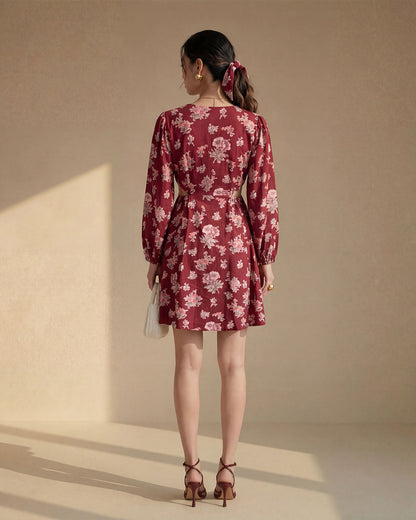 Red Printed Cotton Dress