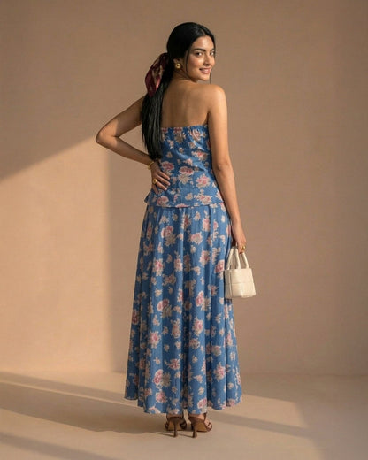 Blue Floral Cotton Co-ords